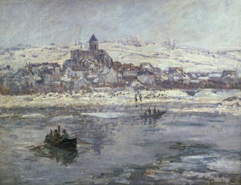 Claude Monet Vetheuil in winter Spain oil painting art